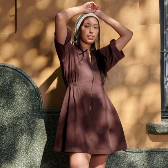 Noble The Utility Dress In Chocolate XL - Picture 1 of 16